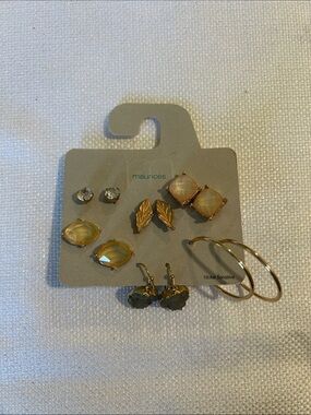 Maurices Gold and Yellow Mixed Earring Set - 6 Pairs